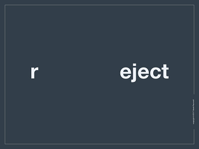 Reject Logotype design flat lettering logo logotype reject simple smart type vector wordmark