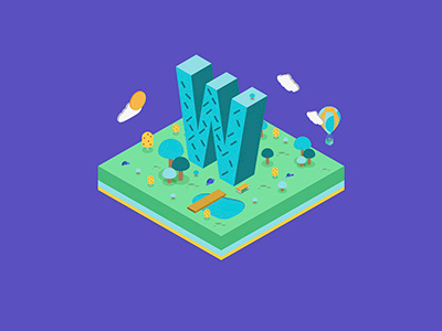 36 Days of Type "W" 36daysoftype illustration isometric type typography vector