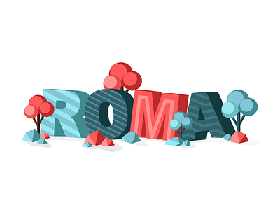 ROMA brazil dribbble italy lettering olympic rio roma snapchat yellow