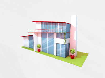 House build after effects architecture build c4d cinema 4d house low poly sketch