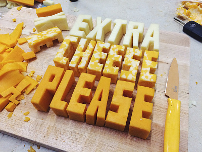 Extra Cheese Please – Cheese Type by Allie Pakrosnis on Dribbble