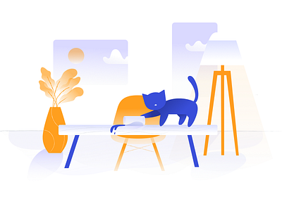 General Error 404 clean branding cats color contrast design illustration simple ui web