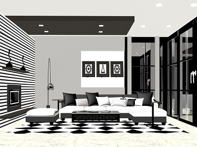 Living Room-Interior View autodesk 3d max interior design