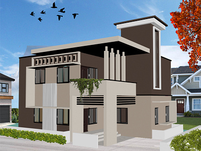 Exterior View- Interior Design 3d max exterior