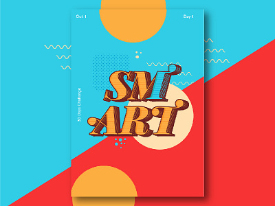 smart start art challange dribbble illustrator illustrtion orange poster start