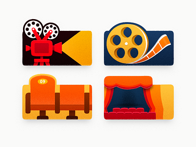 Movies cinema cinema seats film icon iconography illustration light movie movie projector projector sandor theater