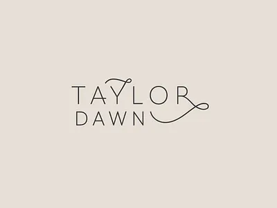 Taylor Dawn Design Concept branding custom type custom typography modern branding typography