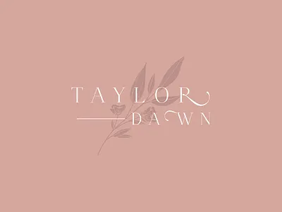 Taylor Dawn Final Logo branding floral handlettering illustration logo photographer script sketch typography