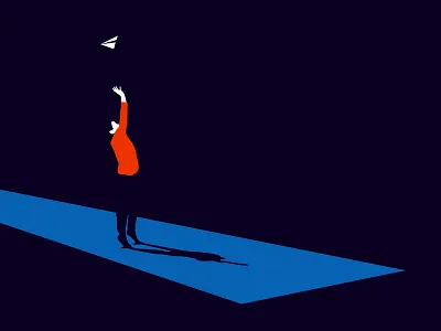 Little Boy Big Dreams boy dreams illustration jcimagination little minimal minimalistic paperplanes popart poster vector art