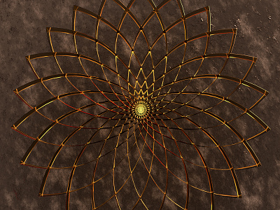 Sacred Geometry 3d cgi floweroflife geometry gold lines metallic sacredgeometry shapes