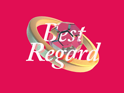 best regard badge design cinema 4d