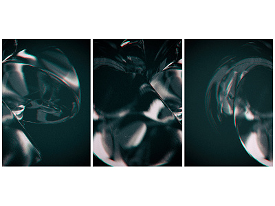 Triptych 3d abstract c4d cinema focus form glass maxon solid texture