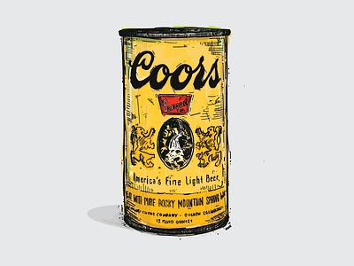 Vintage Coors Can beer beer can beer label coors illustration rocky mountain vector