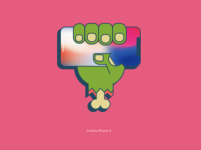 Zombie Iphone X apple design hamed nikgoo ios iphone iphone10 iphonex nikgoo vector zombie