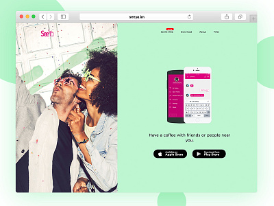 SeeYa.im Landing Page app branding design flat landing landing page transition typography ui ux web webpage
