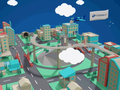 3D City_02 .gif 3d blender city