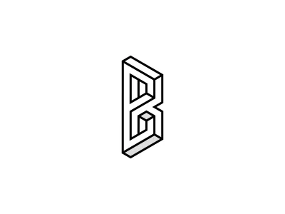 Impossible "B" logo b exploration impossible logo mark puzzle symbol