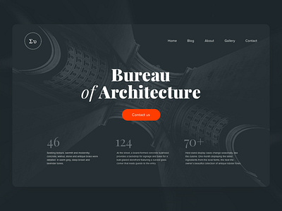 Daily Ui #004 architecture dailyui dark design first page home page minimal ui ux website website design websites