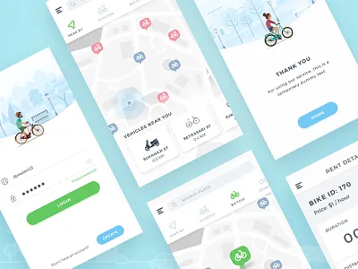 Grid View bike ios maps mobile pin point ui user interface ux