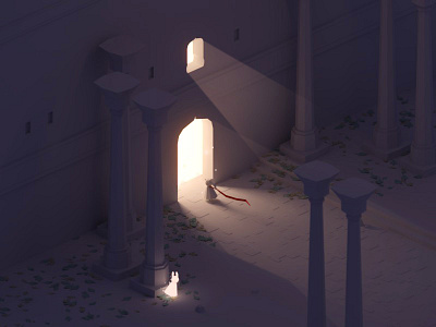 New world b3d blender friendship interest isometric love low poly new world render temple