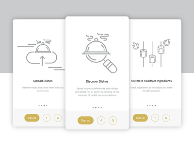 Rdish - Onboarding app dish food health nutrition onboarding radish rdish recipe