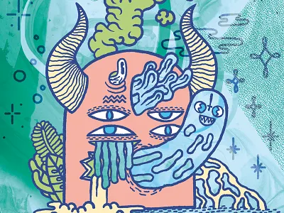 🌱🤢👻😈👻🤢🌱 Dæmon Soul 🌱🤢👻😈👻🤢🌱 666 burp corail daemon demon digital ghost horn monster pastel soul