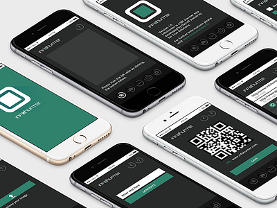 Info Hunter UI Design branding code logo qr scanner ui design ux