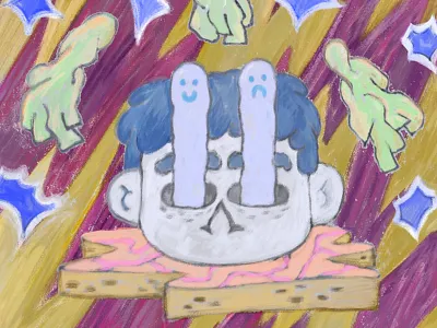 🌈🖌🎨🖌🌈 Portrait 🌈🖌🎨🖌🌈 aesthetic canvas colors digital eye ghost head painting portrait self