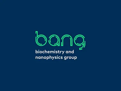 Logo for BANG bio chemistry design font illustrator logo mockup photoshop physics typography