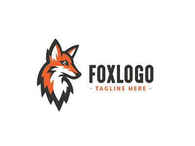 Fox Head Logo fox head logo modern red wisdom