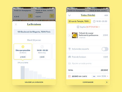 Frichti : New iOs app app food frichti ios iphone order ui