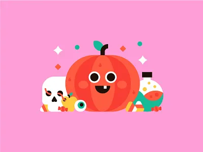 Halloween 🎃💀 autumn candy corn cute disney eyeball fun halloween illustration october potion pumpkin skull