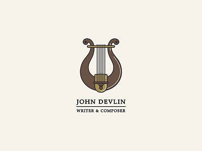 John Devlin Logo ancient greece composer greek instrument logo lyre music orpheus writer