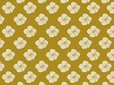 Hibiscus Pattern botanical illustration hibiscus illustration leaves pattern plant