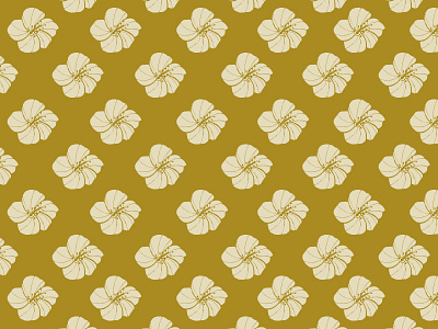 Hibiscus Pattern botanical illustration hibiscus illustration leaves pattern plant