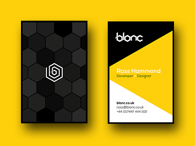 Business Cards for my Self Employed Company blonc business cards yellow