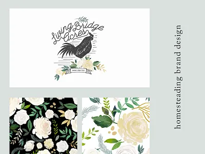 Living Bridge Acres brand branding feminine floral lush