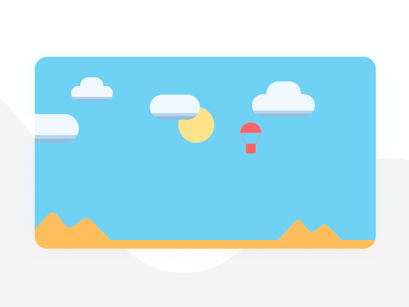 Intro & world map selection animation app concept flat game land landscape mobile retro gaming sun ui world