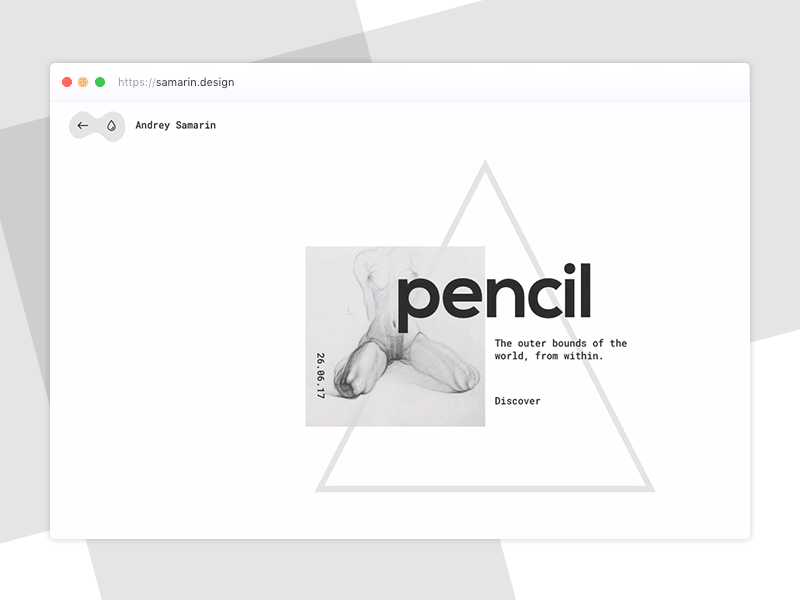 Samarin - Artist Portfolio - Web Animations landing motion portfolio sketch ui ux web