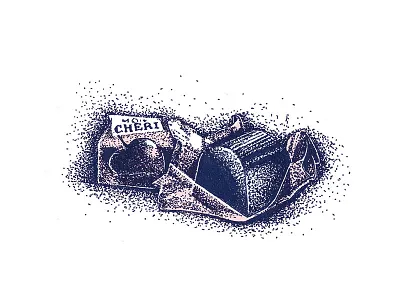 chocolate liquor 2d alcool cheri cherry chocolate dots hand drawn illustration ink liquor love point