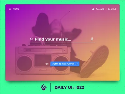Search | #dailyui #022 022 dailyui illustrator music search bar web