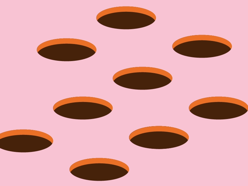 Holes bump design drawing eyes french holes illustration vector