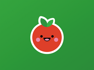 Tomatte: The Matte Cherry Tomato cocorino comics cool character texture cool sticker icon character icon design london icon designer logo designer london sticker stickers stickerpack tomato tomato icon