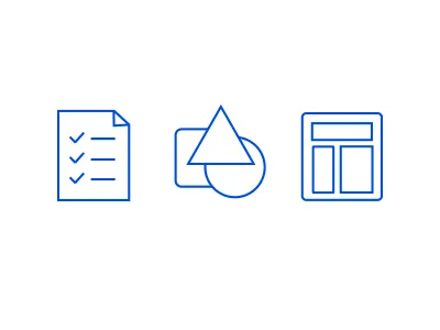 20 Mins on Monday Morning blue document guide icon icons lines monday shapes template website