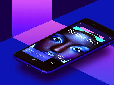 Cosmetic Shop app blue cosmetic design eyes fashion interface model photography purple shop uidesign