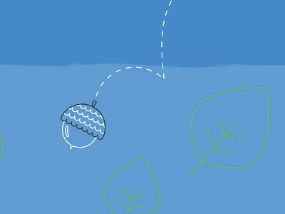 Lil' Acorn Buddy acorn animation illustration leaf oak