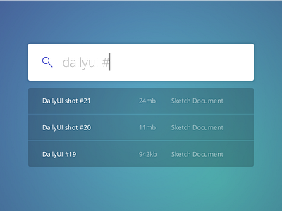 Spotlight search function 022 dailyui dialog file explorer file search overlay search spotlight search