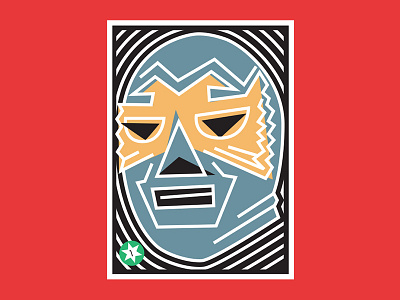 Jungla II beer cards design illustration loteria luchador luchalibre packaging vector wrestling