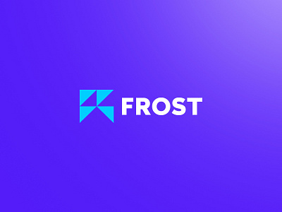 FR Monogram chilly cold frost frozen logomark modern software tech winter