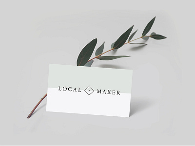 Local Maker Logo Concept branding business cards diamond logo wip